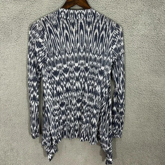 Velvet By Graham & Spencer Open Front Cardigan Women Small Geometric Lightweight - Picture 6 of 6